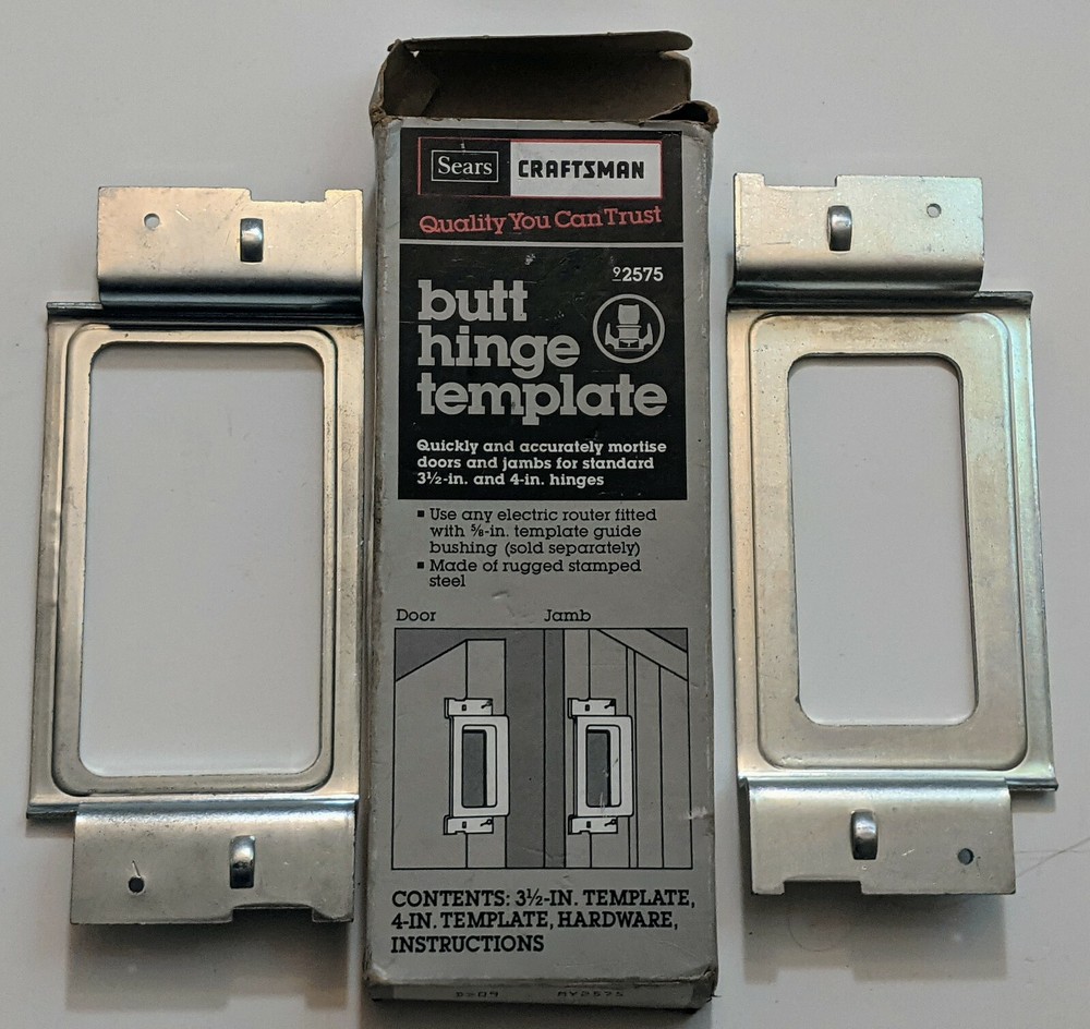Vintage Sears Craftsman Butt Hinge Template 9-2575 Hardware