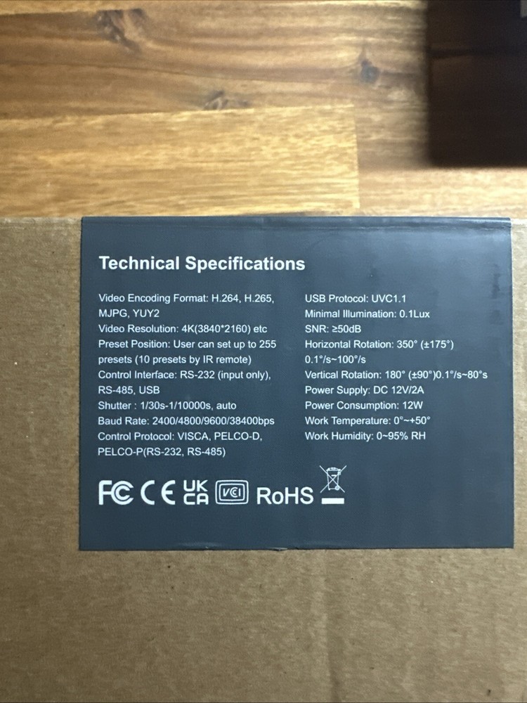 4K PTZ Camera with AI-Powered Auto-Tracking 5X Digital Zoom