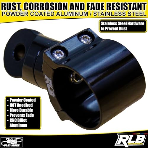 Whip Light, Flag, or Roll Bar Mount UTV Accessories- (1 PC). Micro 360° 1.875"