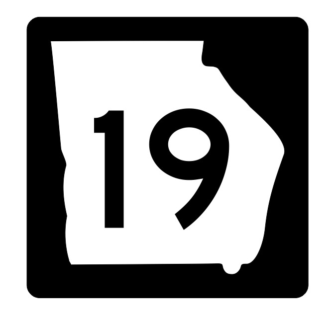 Georgia State Route 19 Sticker Decal
