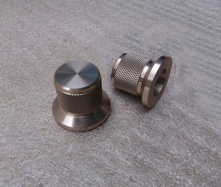 1 PCS Knurled Silver 30*22*25 Aluminum amplifier solid Volume potentiometer knob