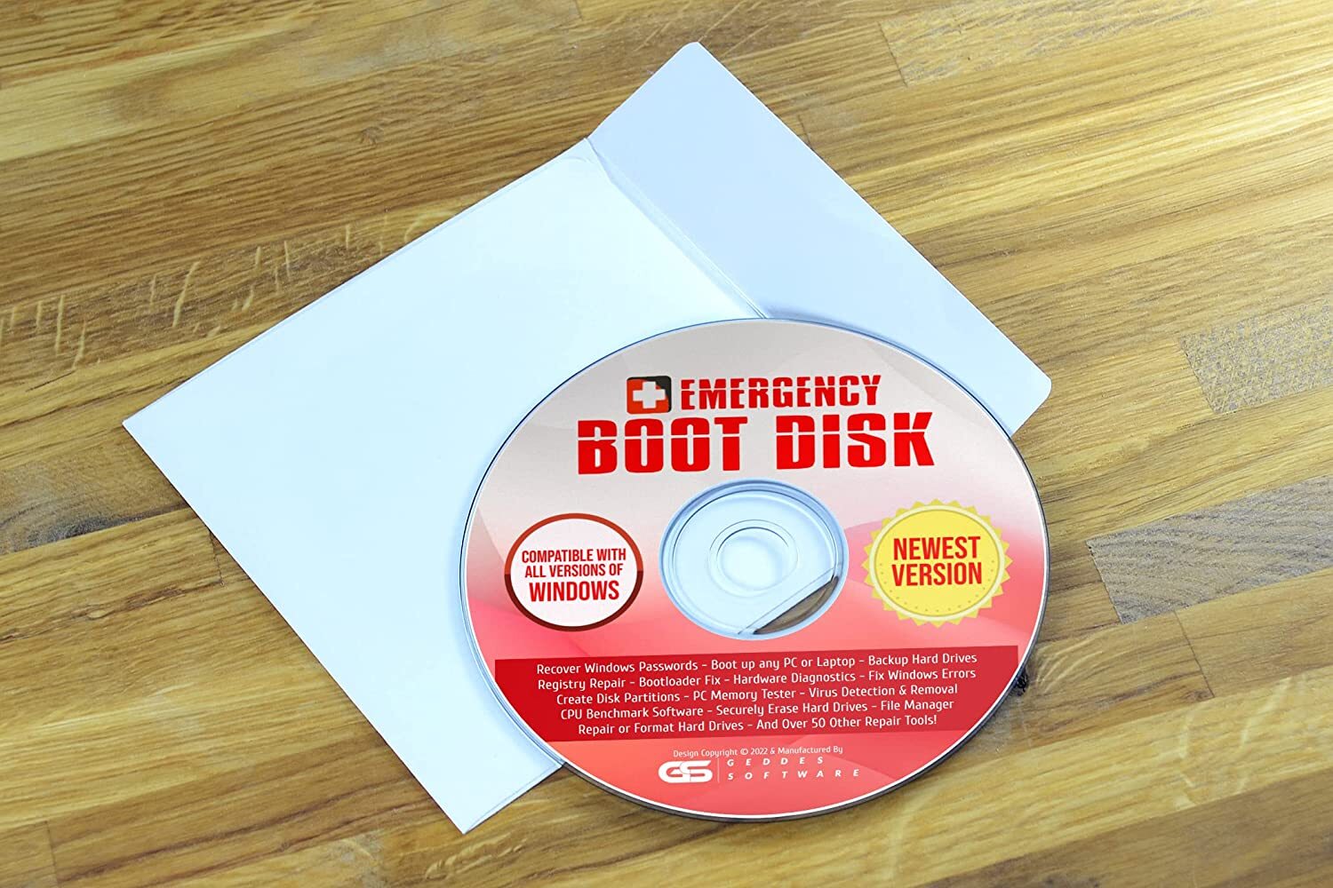 Emergency Boot Disk For Windows PC Repair DVD Tool Plug Play Win XP Vista 7 8 10