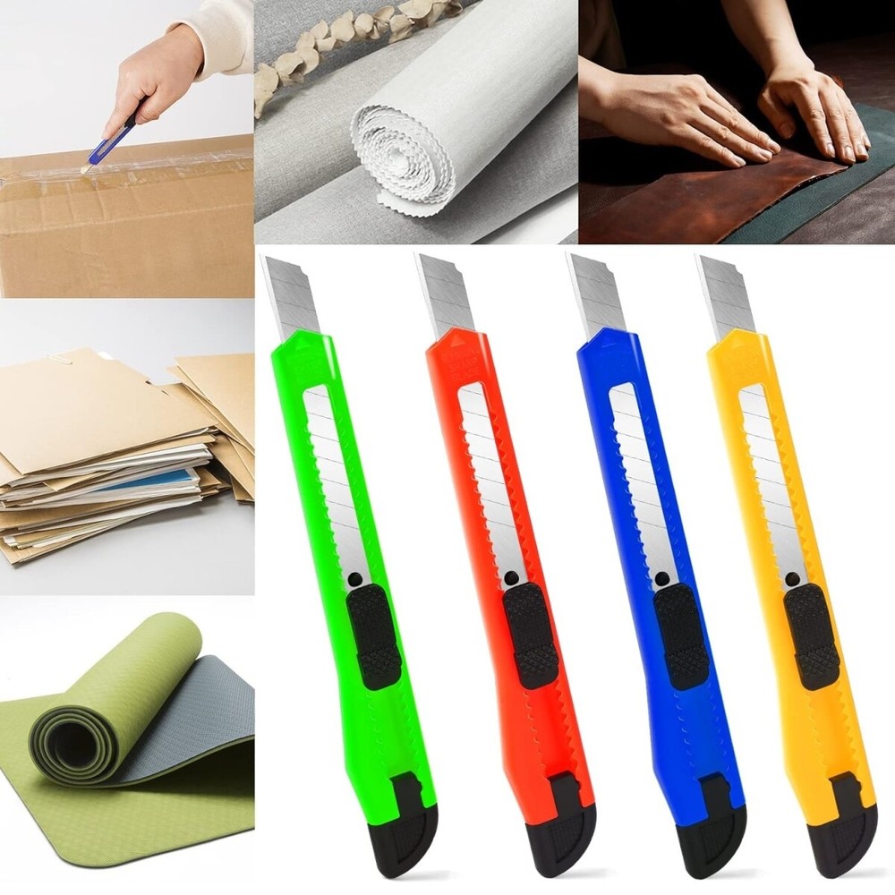 10x Razor Blade Utility Knife Box Cutter Sharp Snap Precise Exacto Plastic Case