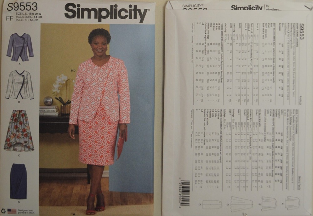 Simplicity- 9553 - Women's Jacket and Skirts