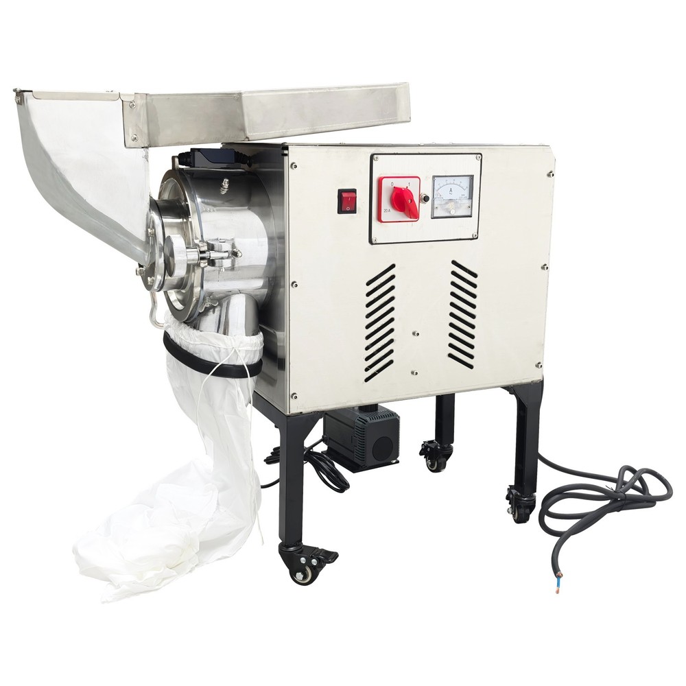 220V Horizontal Continuous Feeding Type Pulverizer Grinder Grain Mill Grinder