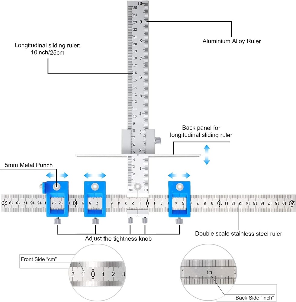 Cabinet Hardware Jig with Automatic Center Punch - Precision Drilling