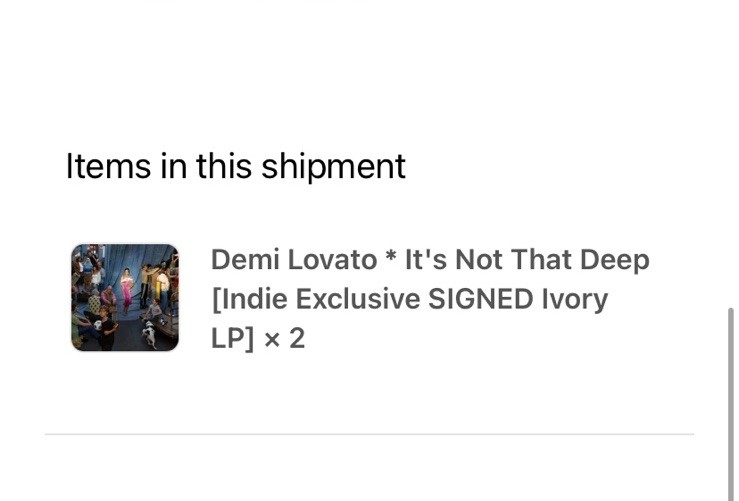 Demi Lovato It's Not That Deep Vinyl Signed On Cover Indie Exclusive Ivory LP