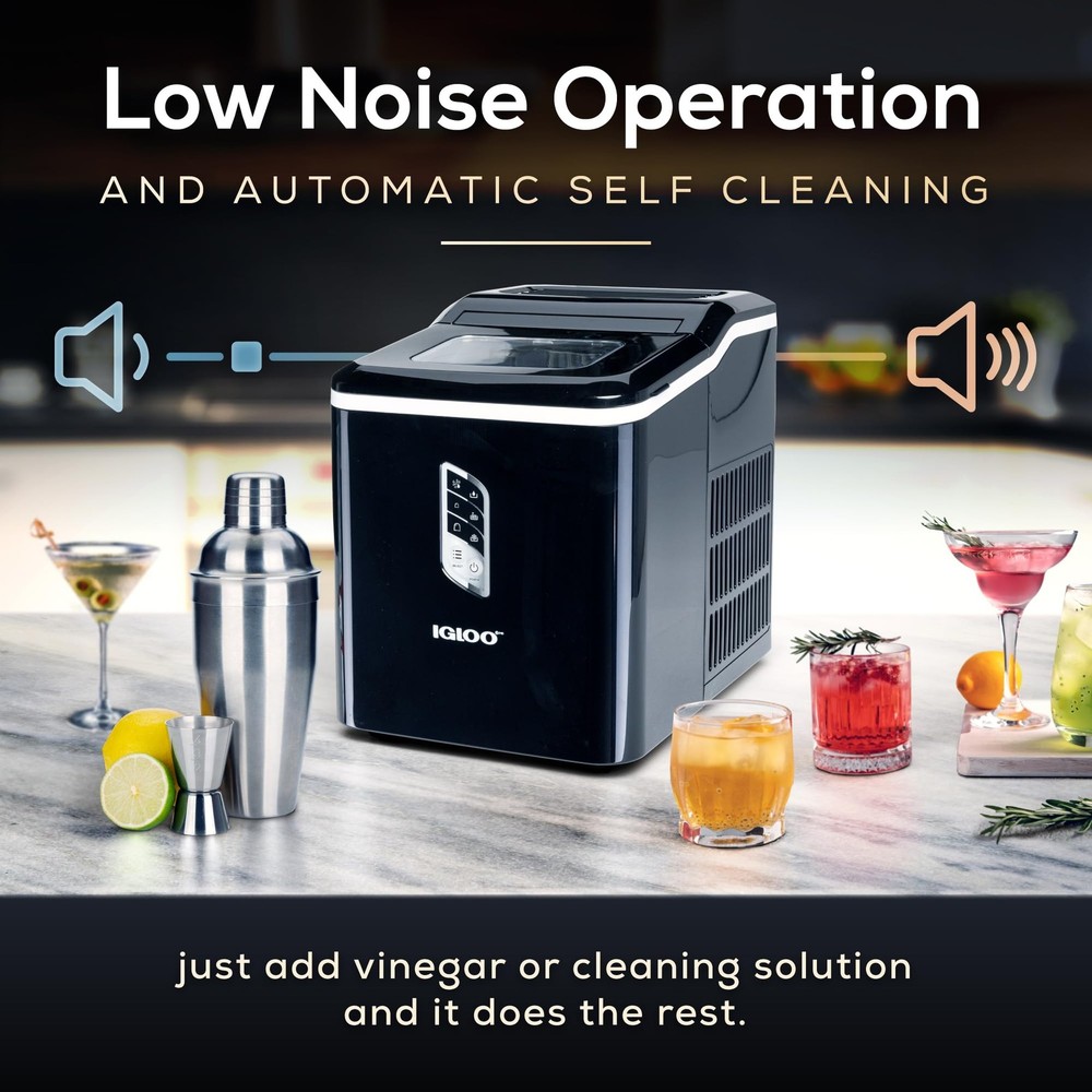 Portable Ice Maker with Scoop - Countertop Ice Maker with LED Control Panel &...