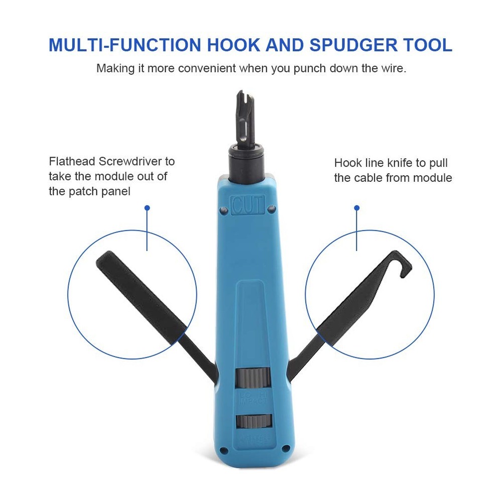 Punch Down Tool with 110/88 Blade & Network Wire Tool, X1