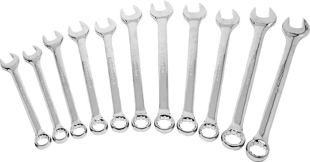 Performance Tool 11pc Combination Wrench Set W1061 SAE