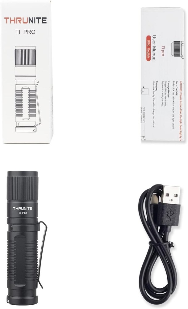 ThruNite Ti Pro Rechargeable Mini Flashlight, CW