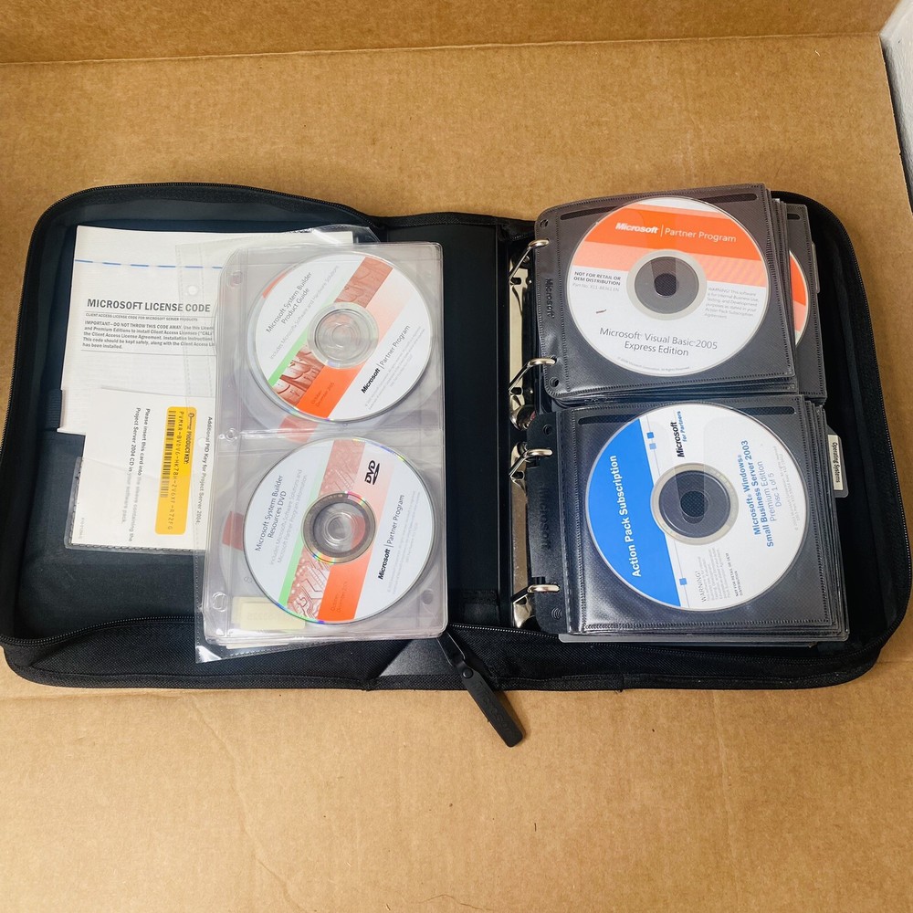 Microsoft Action Pack Subscription Partner Program Vtg Software + Key 100 Disks