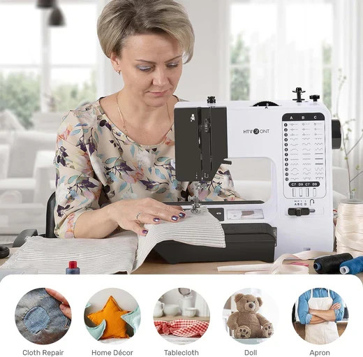 HTVRONT 38 Stitch Multifunctional Sewing Machine 2-Speed Beginner Craft NEW