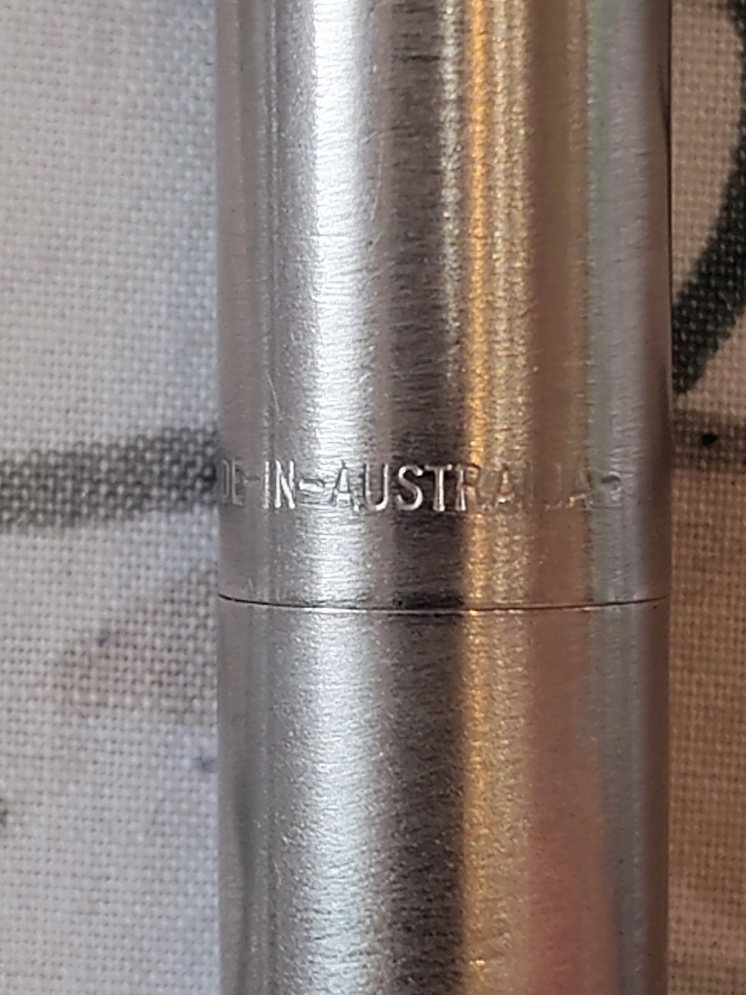 Sheaffer Targa Brushed Stainless Steel Fine Nib Fountain Pen Australia