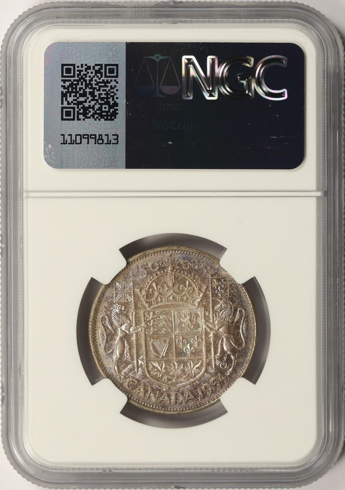 1954 Canada 50c Silver Half Dollar NGC MS64