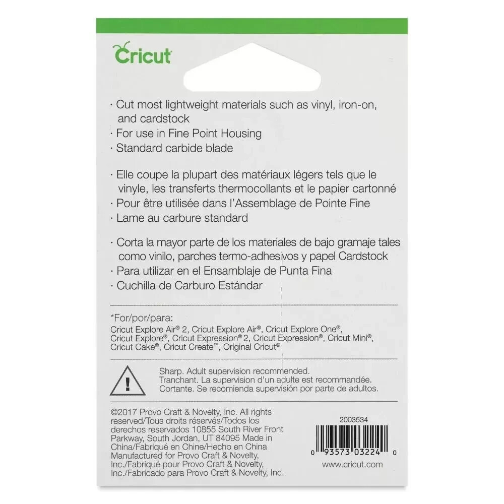 Cricut Maker 3 Fine Point Replacement Blade - 2 piece cutter pack - New