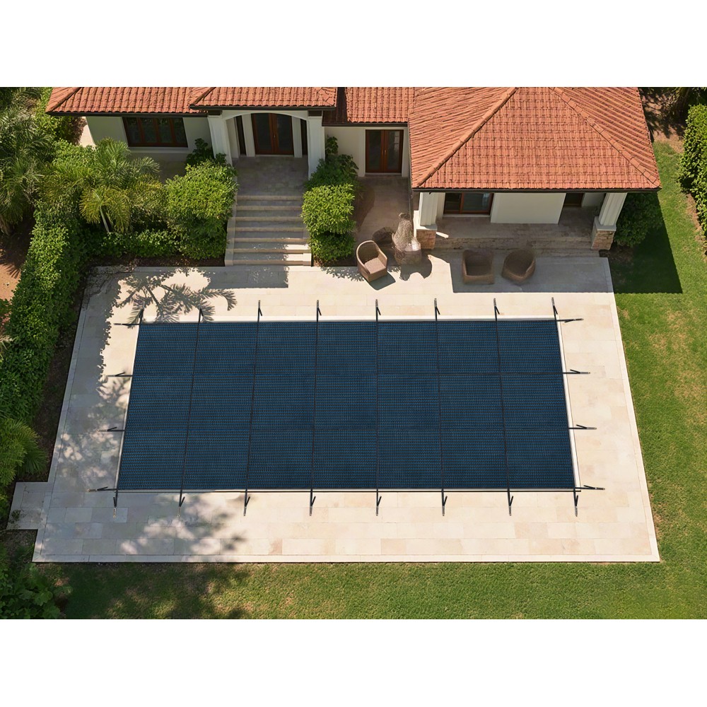 Safety Cover for 16x32ft Rectangular Inground Pools, Heavy Duty Mesh w/ Hardware