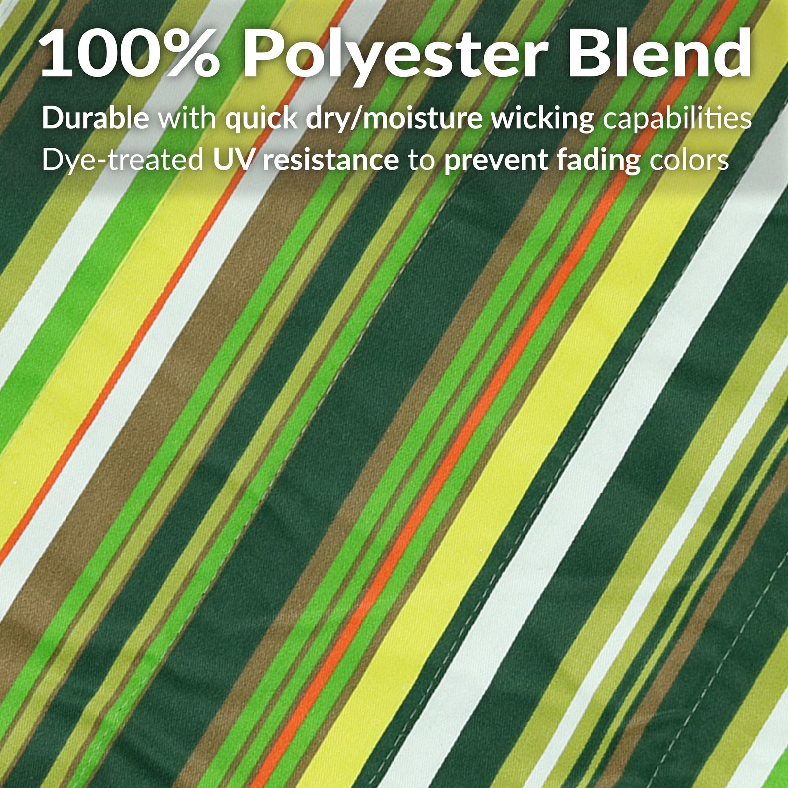 Large Quilted Hammock with Spreader Bar and Pillow - Melon Stripe by Sunnydaze