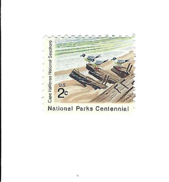 STAMP US SCOTT 1450 "Laughing Gulls on Driftwood" 2 CENT 1972 MNG
