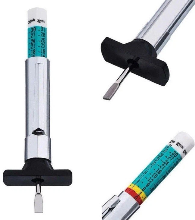 Tire Depth Gauge Color Coded Tool