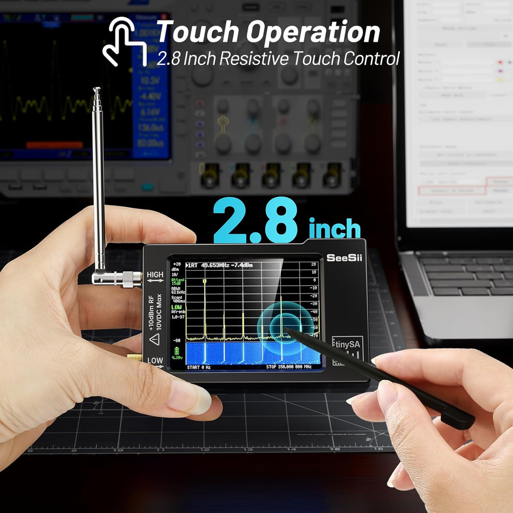 Portable Tinysa Spectrum Analyzer, Upgraded V0.3.1 Handheld Tiny Frequency Analy
