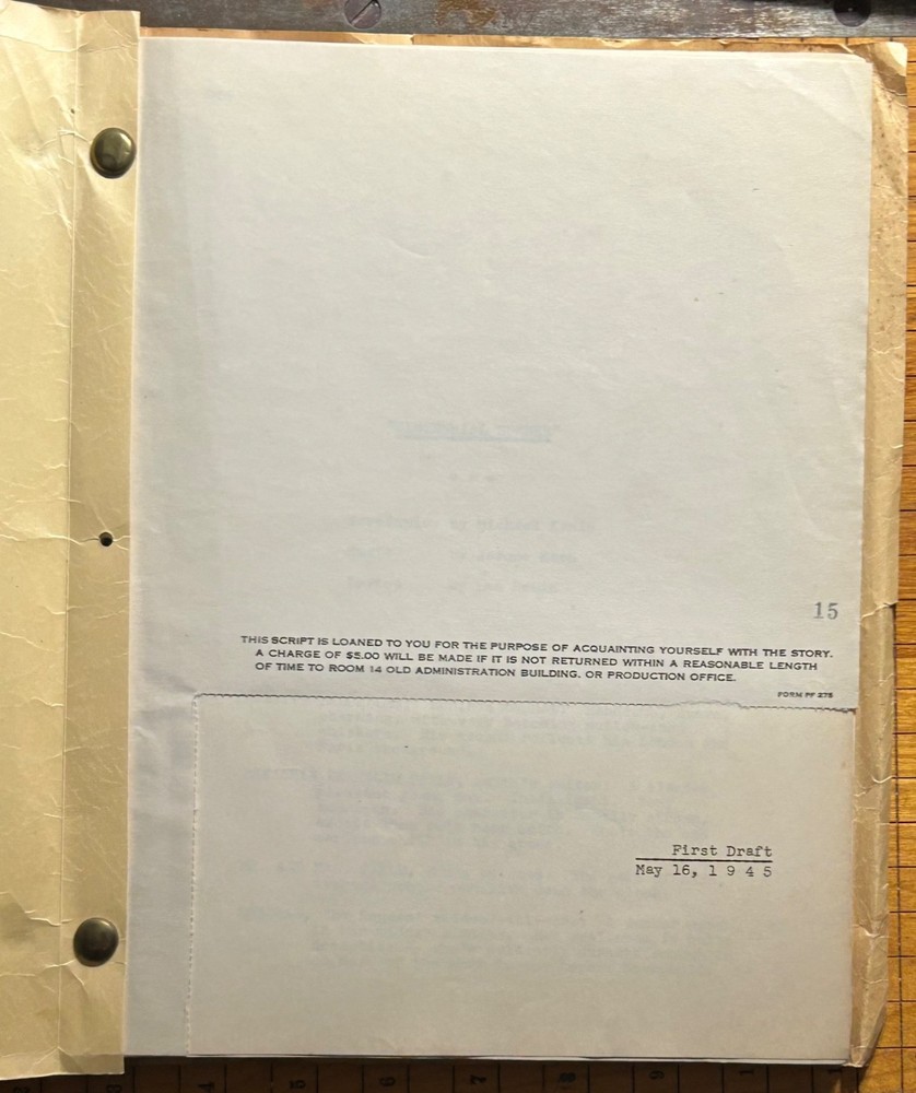 MICHAEL KANIN JEROME KERN—CENTENNIAL SUMMER–MONTY WOOLLEY’s Script