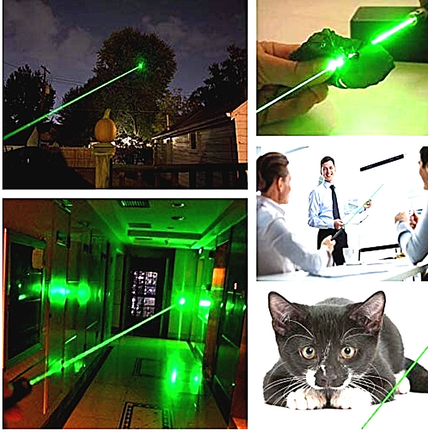 Hight Power Rechargeable Multi Pattern Flashlight green pointer 6pack