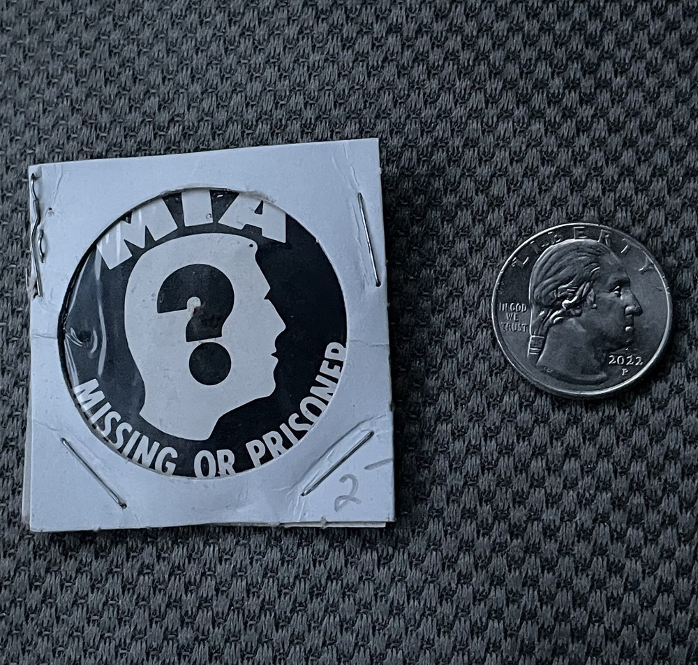 Vintage Vietnam War MIA Missing Or Prisoner Pinback Button