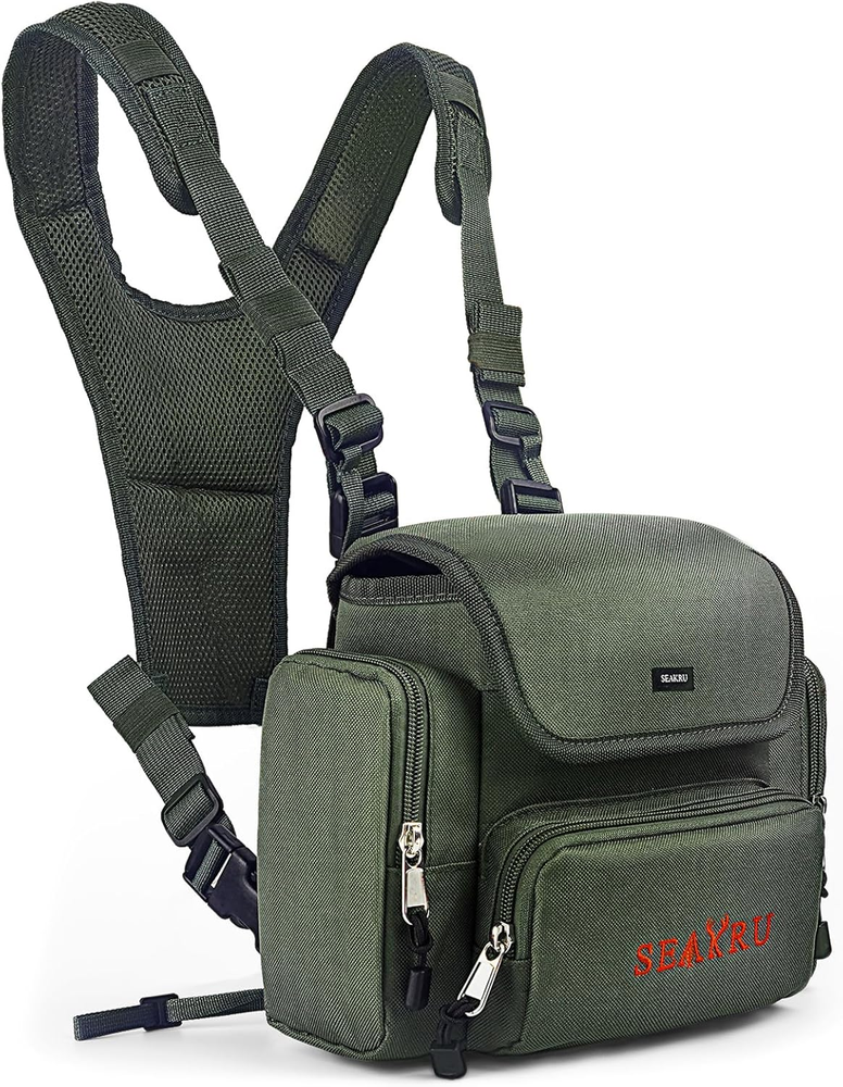 Binocuar Harness Chest Pack, Bino Harness with Rangefiner Pouch, Bino Case with