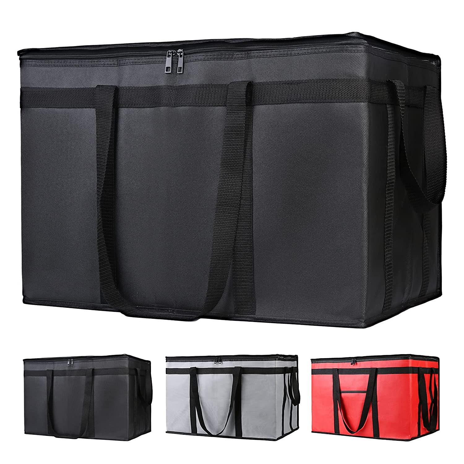CIVJET Insulated Food Delivery Bag XXXL Insulated Reusable Grocery Cooler/Hot...