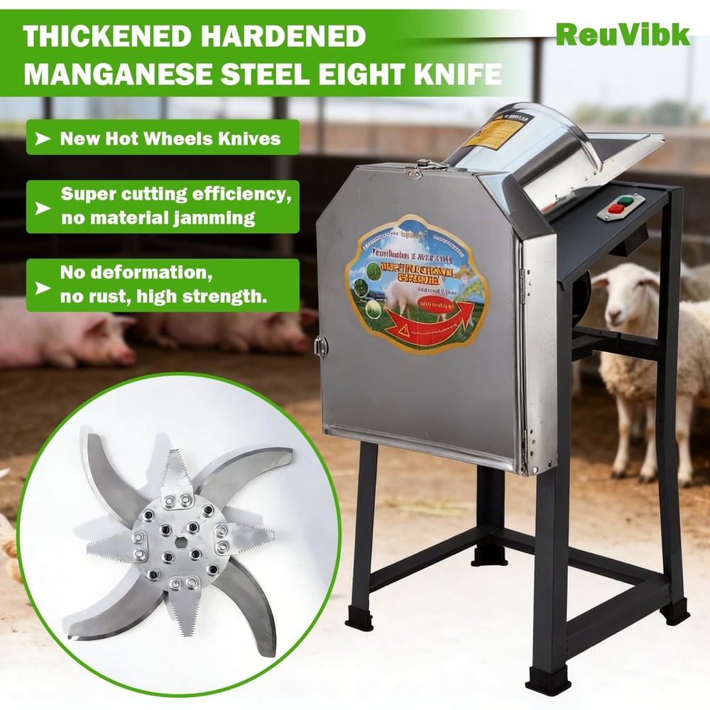 Poultry Veggie Feed Chopper, Feed Processor Vegetable Dicer Chopper, 304 Stai...