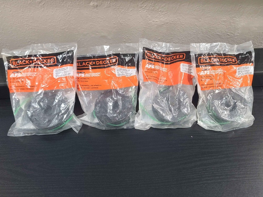 BLACK+DECKER 0.080" x 30' Replacement Dual Line String Grass Trimmer-4 pack