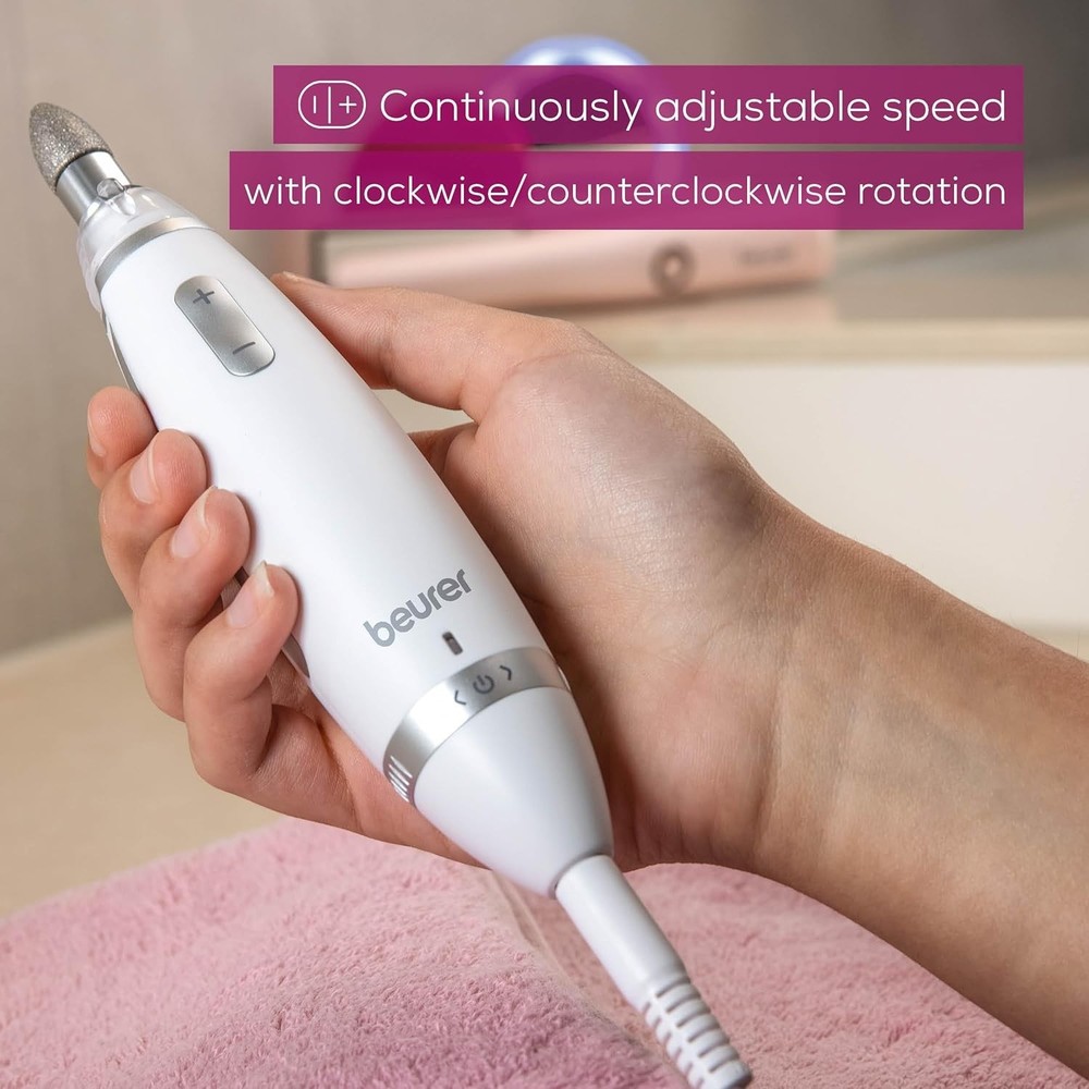 Professional Nail File Machine, LED Light, Storage Case
