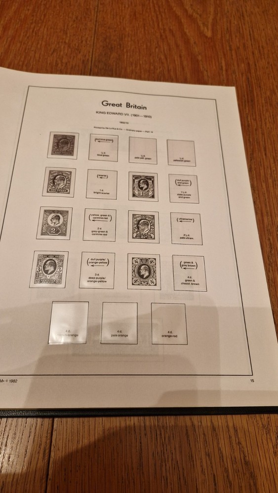 Great Britain Light House 1837-1986 Illustrated Stamp Album Pages. See details