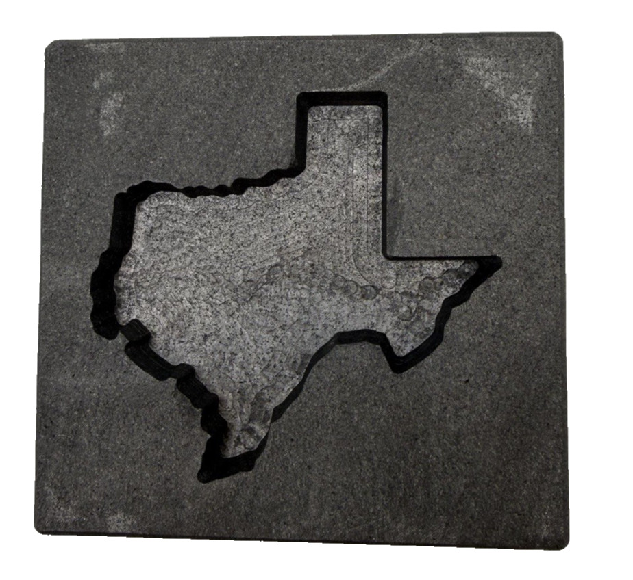 Graphite Ingot Mold for Casting 20 oz Gold Reverse Texas