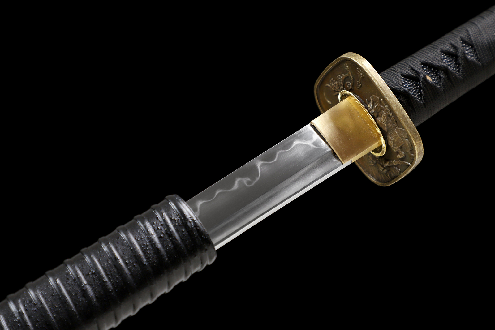 Ninja T10 Steel Clay Tempered Japanese Samurai Straight Sword Katana Full Tang