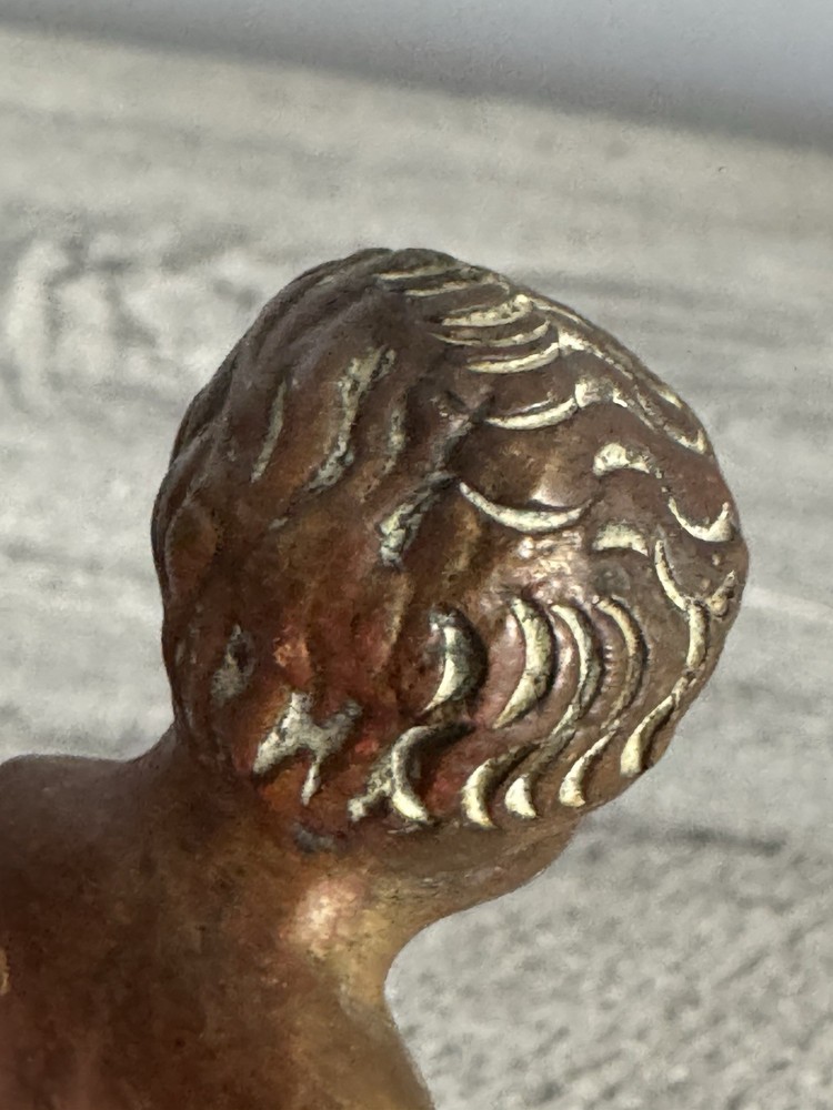 Solid Bronze Copper Antique Mannekin Pis Boy Peeing Piped For Atomizer /Fountain