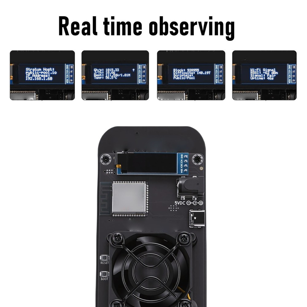 Open Source Bitcoin Miner 1.2TH/s Efficient Mining For Home Use NEW☚