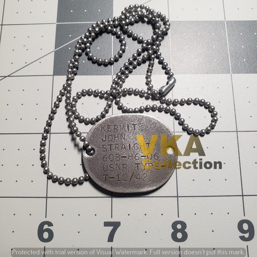 WWII US Navy Reserve Dogtag 1942