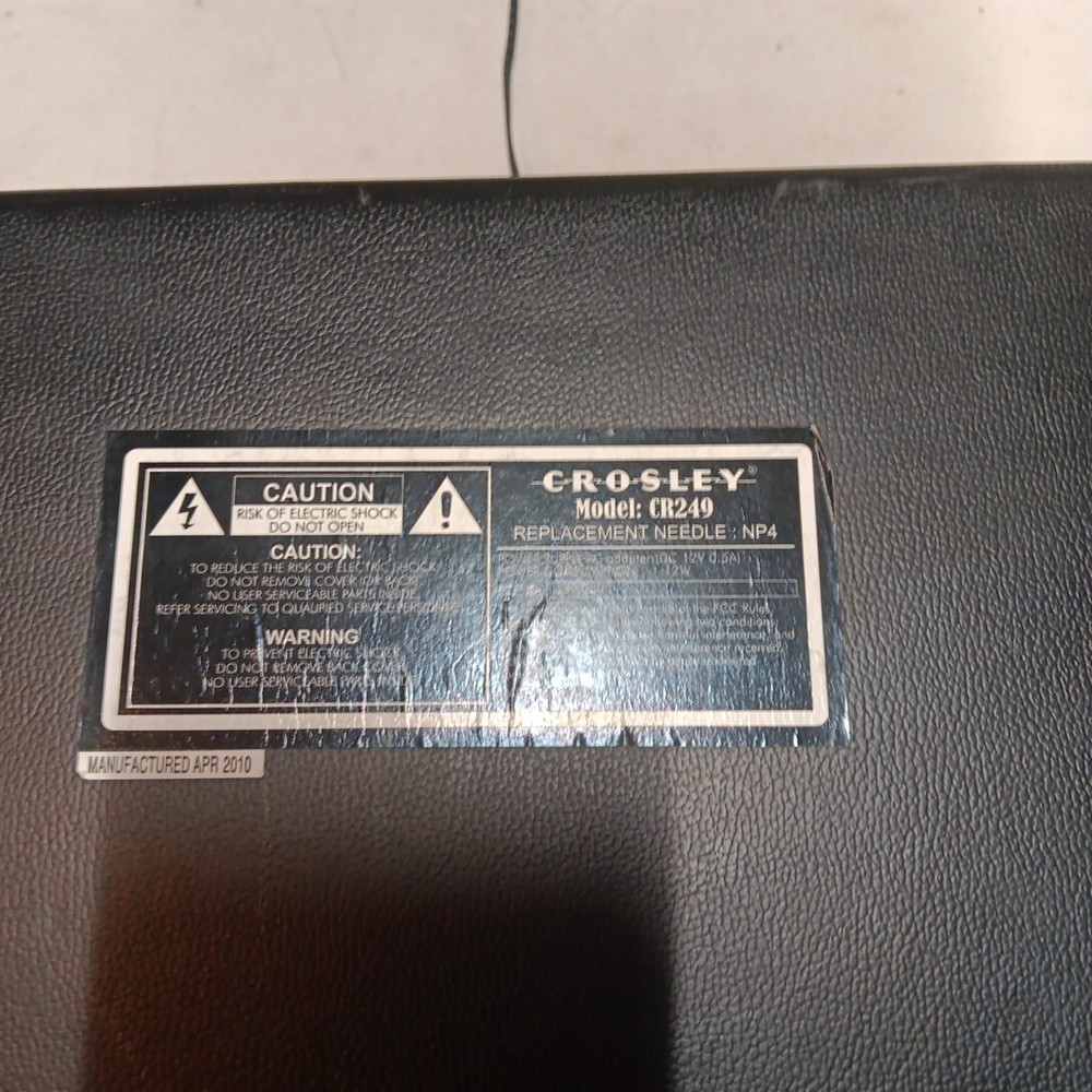 Crosley Suitcase Record Player Cr249 Phonograph