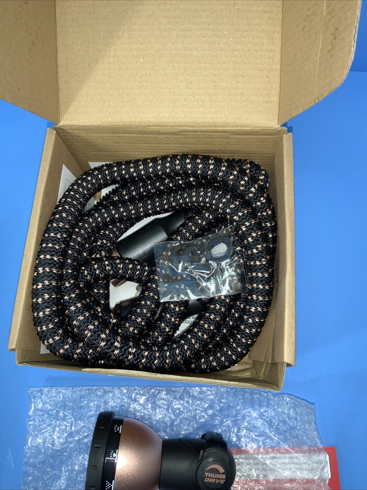 Pocket Hose Copper Bullet With Thumb Spray Nozzle Expanding 25 Ft.