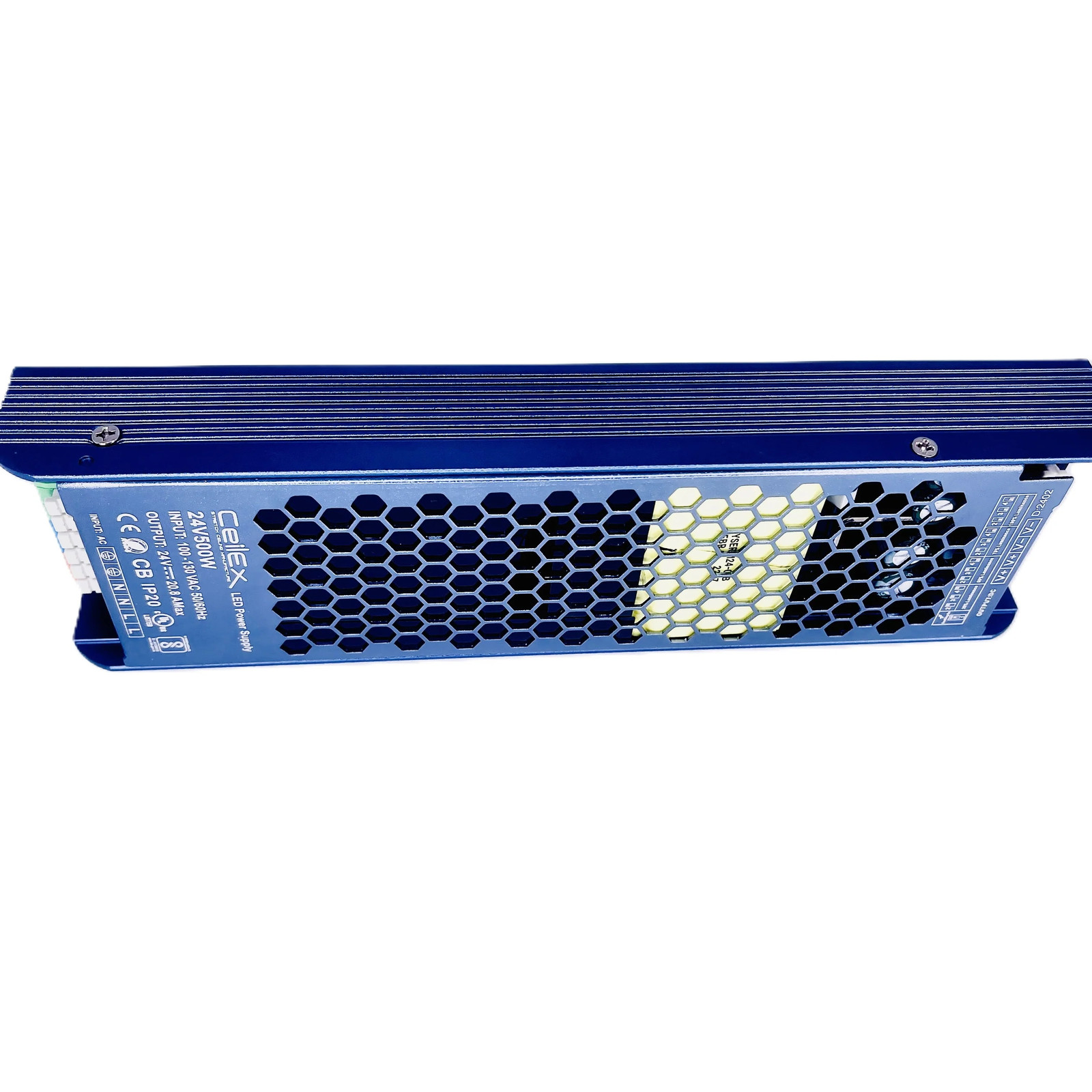 LED Power Supply 24V 500W, IP20 LED Driver, LED Transformer 100-130 VAC 50/60Hz