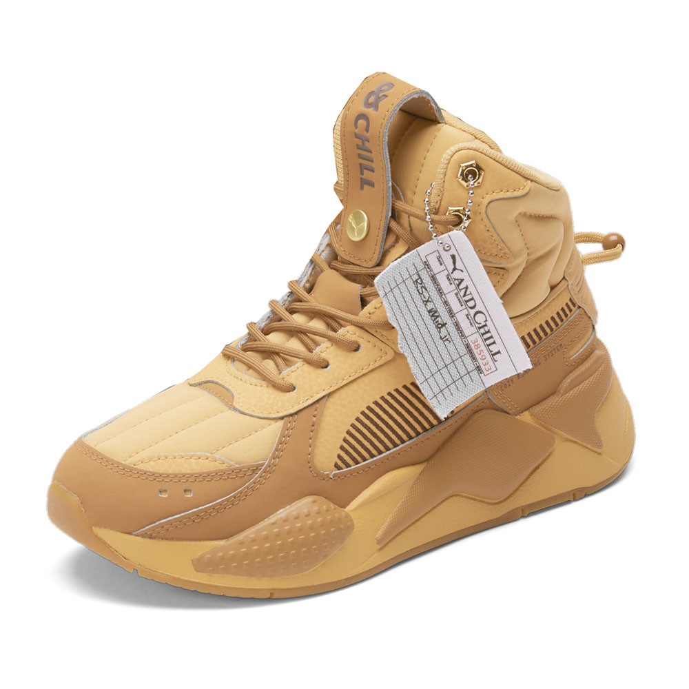 PUMA RsX Mid Chill High Top Youth Boys Brown Sneakers Casual Shoes 38593301