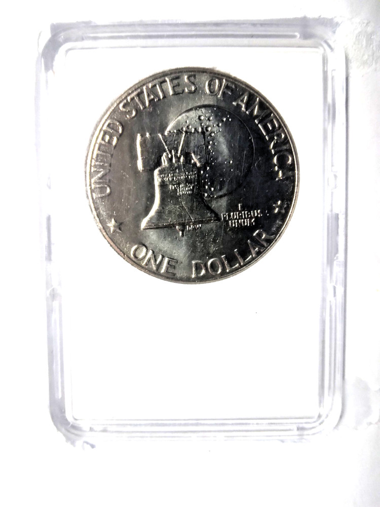 1976 d eisenhower dollar type 3, BRILLANT FIELDS, FULL DETAILS, FULL MINT LUSTER