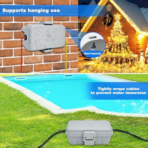 3PCS Small Weatherproof Electrical Connection Box(Inner Grey