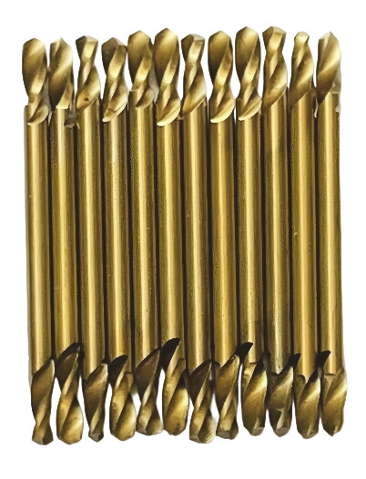 12pc 1/8" Double End Titanium Bits- HSS