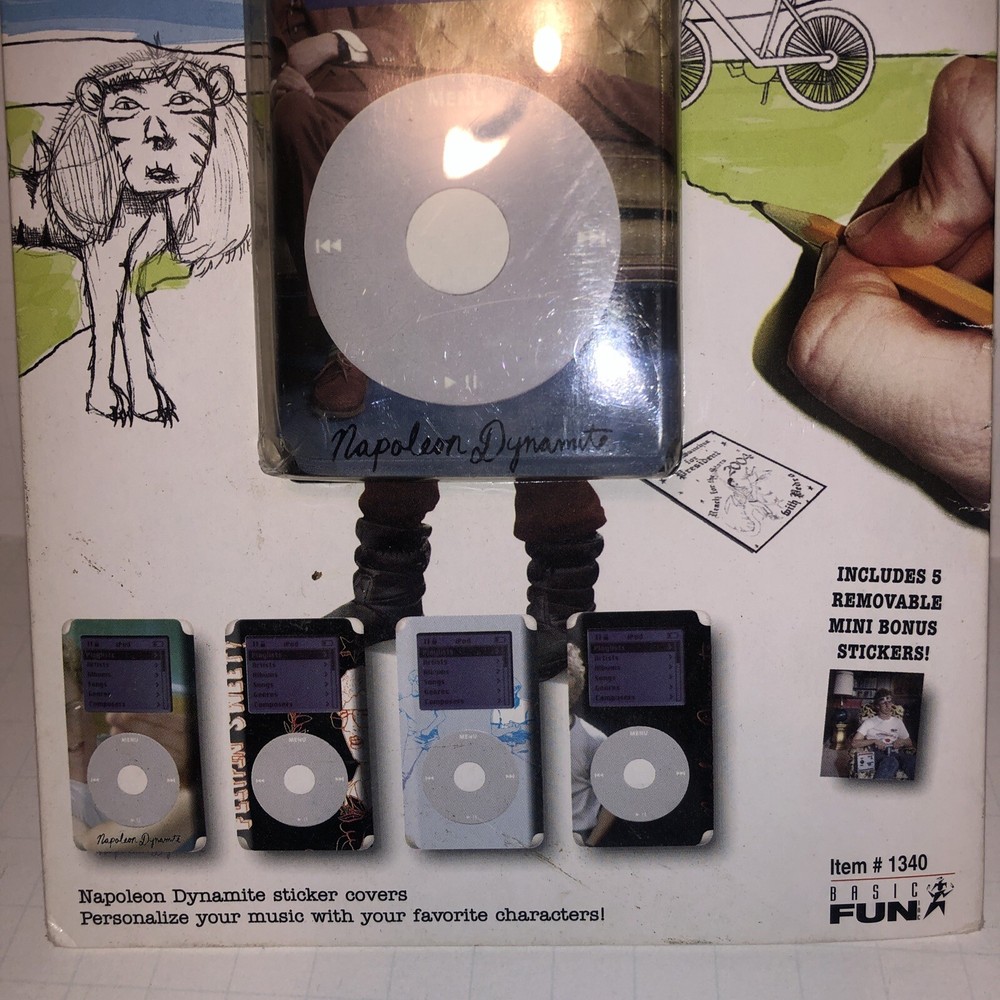 NAPOLEAN DYNAMITE Mini iPOD removable iPod Sticker Covers NEW IN BOX