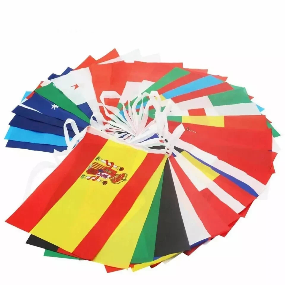 32 Countries International String Flags Bunting Banner 9m