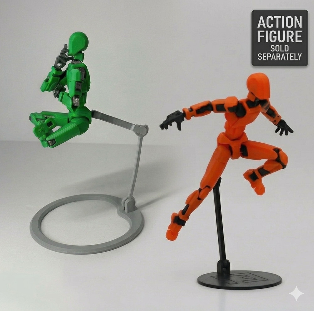 Stand For Dummy 13 | 2 Options | 3D Printed Action Figure Doll Accessory