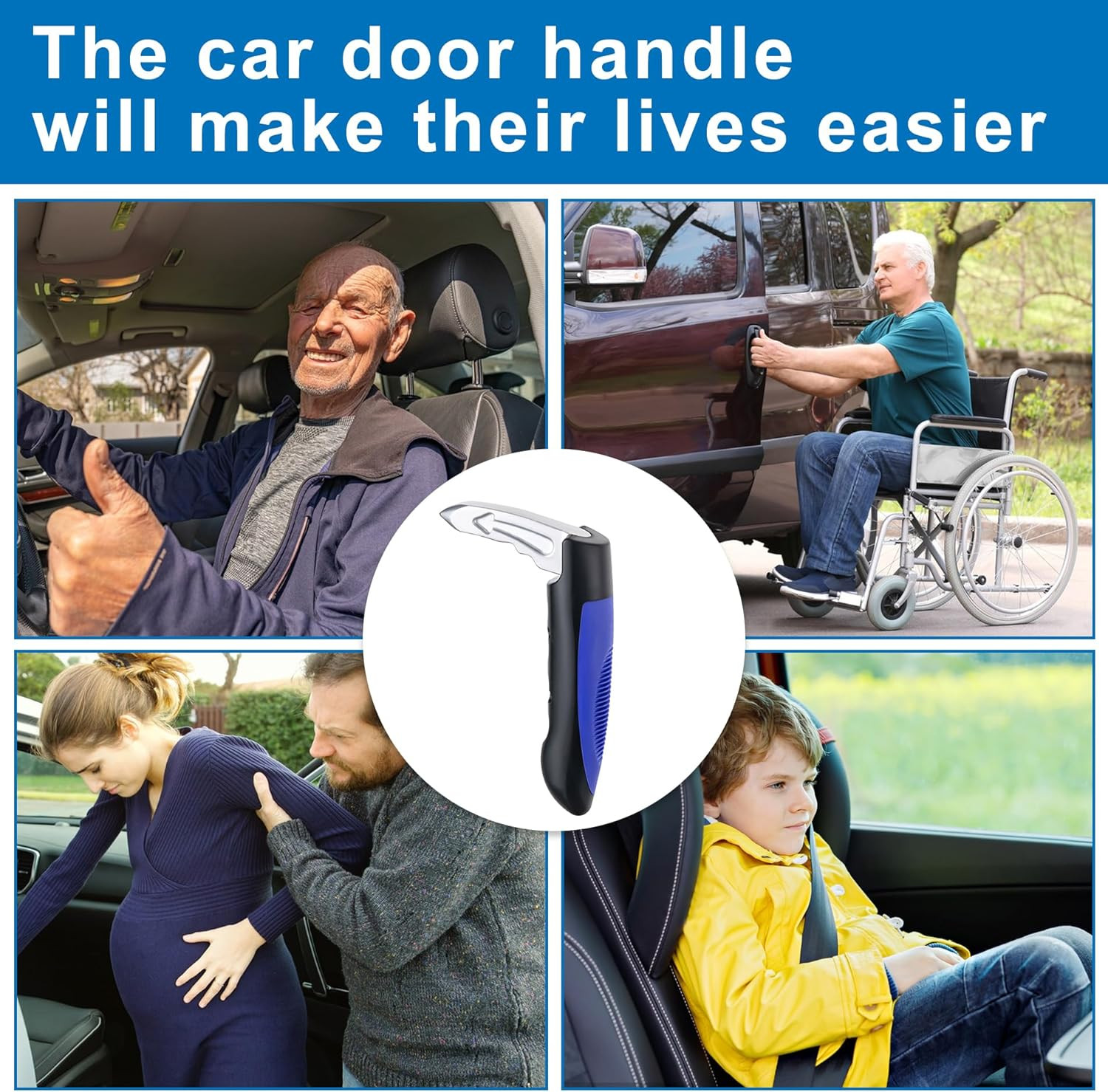 Car Mobility Assist Handle - Auto Cane Door Support for Elderly Disabled Drivers